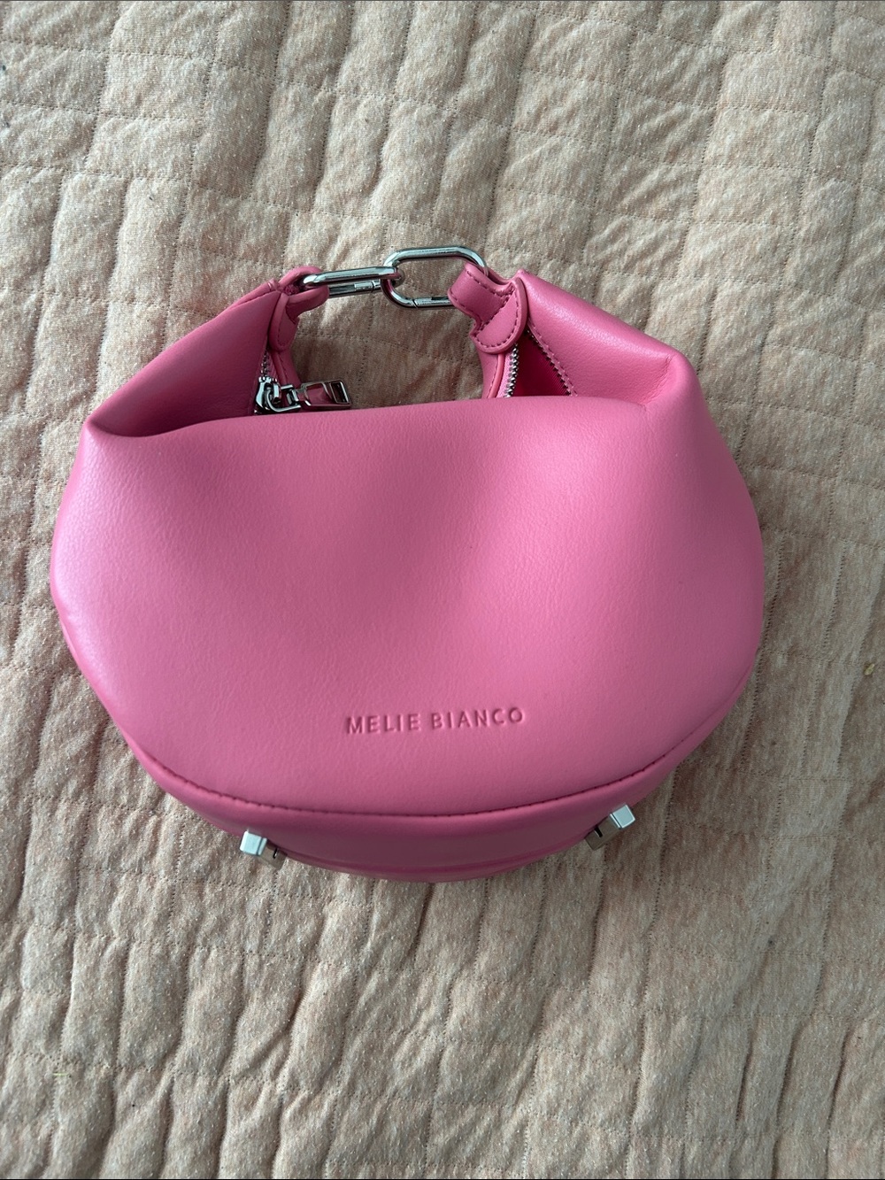 Melie Bianco Pink Crescent Dumpling Bag